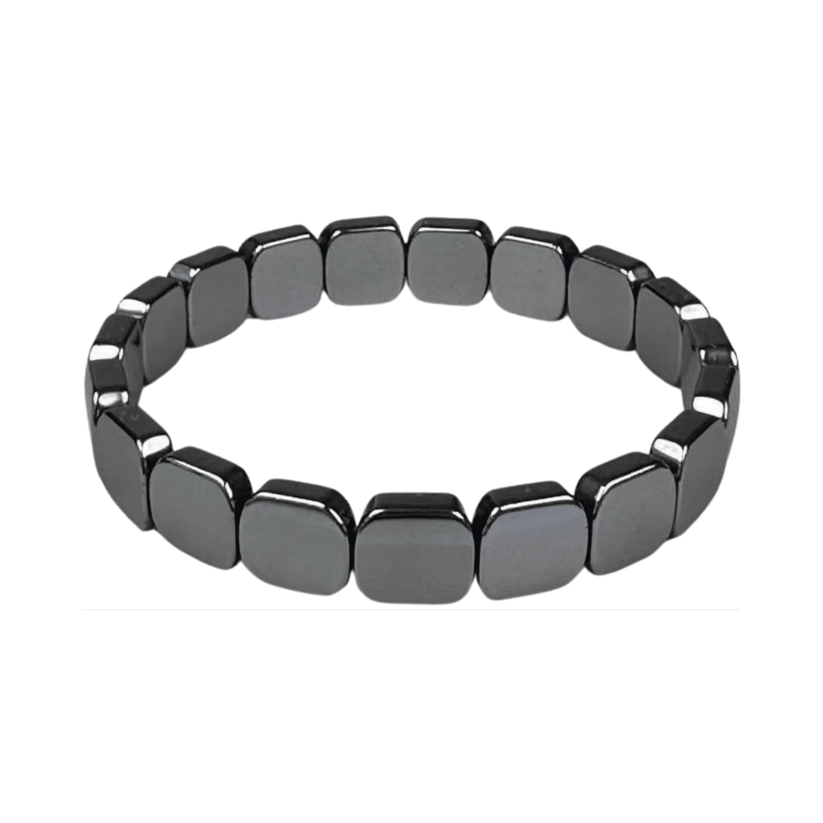 10mm hematite square stretch bracelet